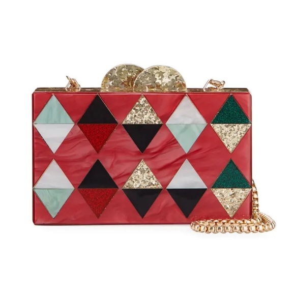 Bari Lynn Box Clutch and Crossbody Bag (for Girls), Harlequin/Multicolor, NWT - Picture 1 of 11